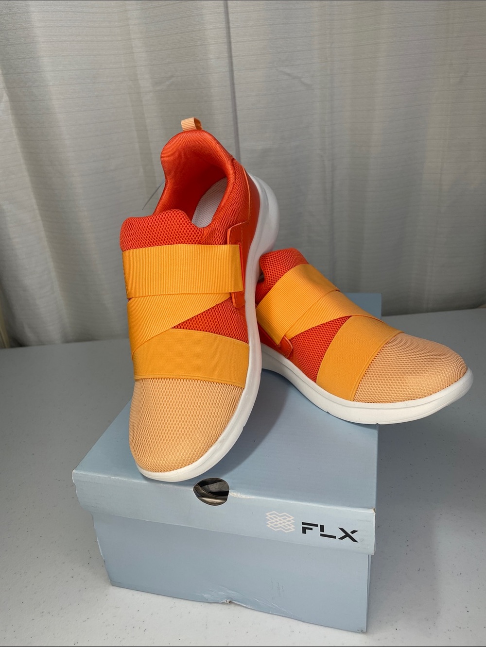 FLX Women’s Orange Slip-On Athletic Sneakers